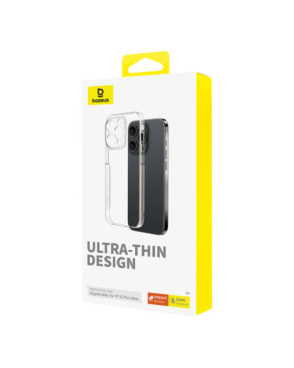Phone Case for iPhone 15 ProMax Baseus OS-Lucent Series (Clear)