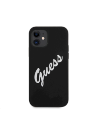 GUHCP12SLSVSBW Guess Silicone Vintage Script Cover for iPhone 12 mini 5.4 Black