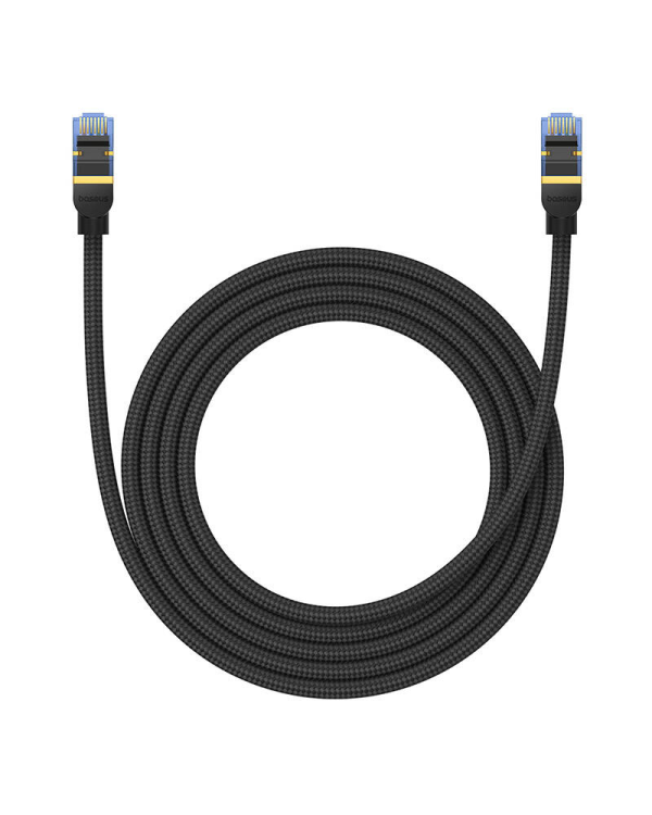 Braided network cable cat.7 Baseus Ethernet RJ45, 10Gbps, 2m (black)