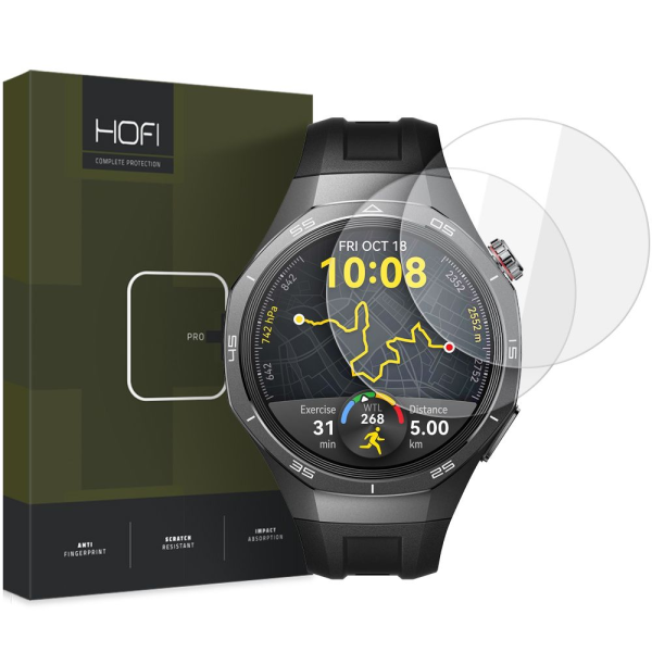 ПРОЗРАЧНОЕ ЗАКАЛЕННОЕ СТЕКЛО HOFI GLASS PRO+ 2 ШТ. ДЛЯ HUAWEI WATCH GT 5 PRO (46 ММ)