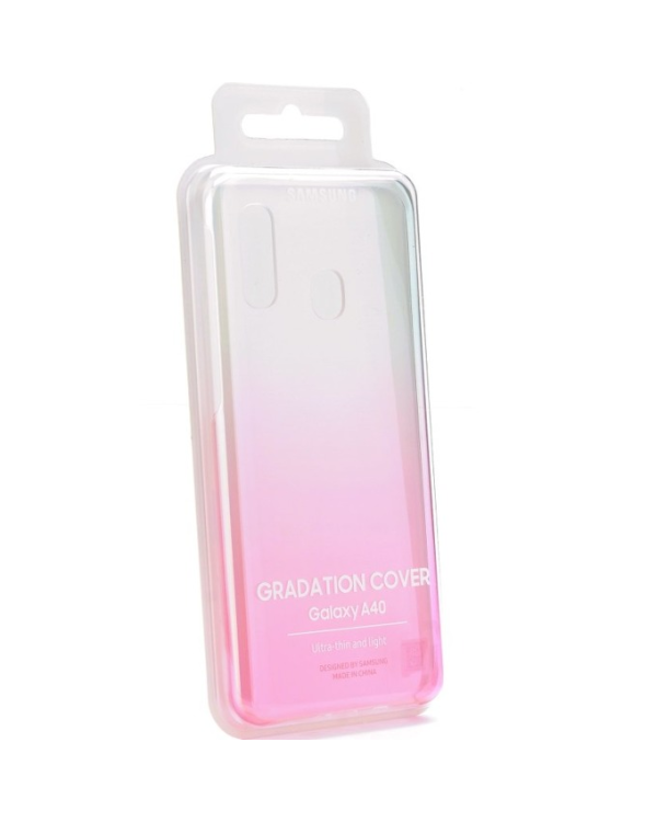 Samsung EF-AA405CPEGWW Gradation Cover Оригинальный чехол для Samsung A405 Galaxy A40 Прозрачный - Розовый