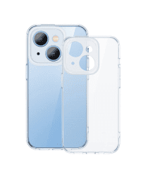 Baseus Illusion Transparent Case, lens frames, tempered glass set for iPhone 14  + cleaning kit