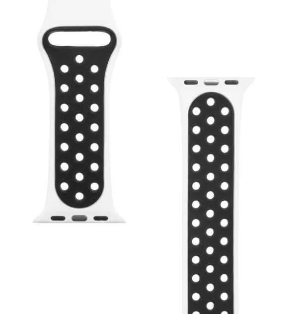 Обложка книги «Tactical 125 Double Silicone Band for Apple iWatch 1/2/3/4/5/6/7/SE 38/40/41mm White/Black»