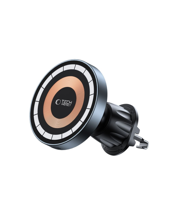 TECH-PROTECT MM15W-V5 МАГНИТНЫЙ MAGSAFE ПРИБОРНАЯ ПАНЕЛЬ И ВЕНТИЛЯЦИЯ АВТОМОБИЛЯ КРЕПЛЕНИЕ БЕСПРОВОДНОЕ ЗАРЯДНОЕ УСТРОЙСТВО 15W ЧЕРНЫЙ