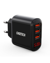 Choetech travel wall Charger 3x USB 3.4A black (Q5009-EU)