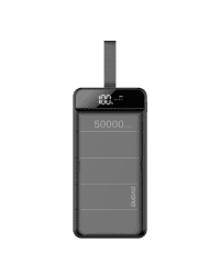 Dudao power bank 50000 mAh 3x USB with LED lamp black (K8 + black)