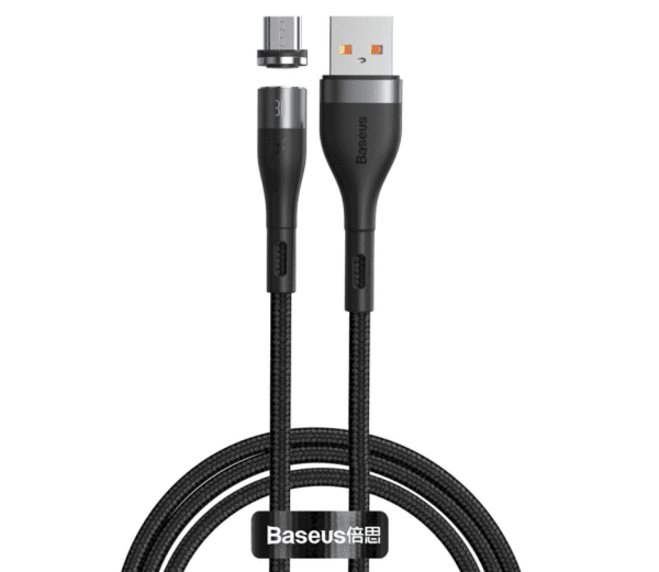 USB - magnetic cable - Micro USB Baseus Zinc 2.1A 1m (black)