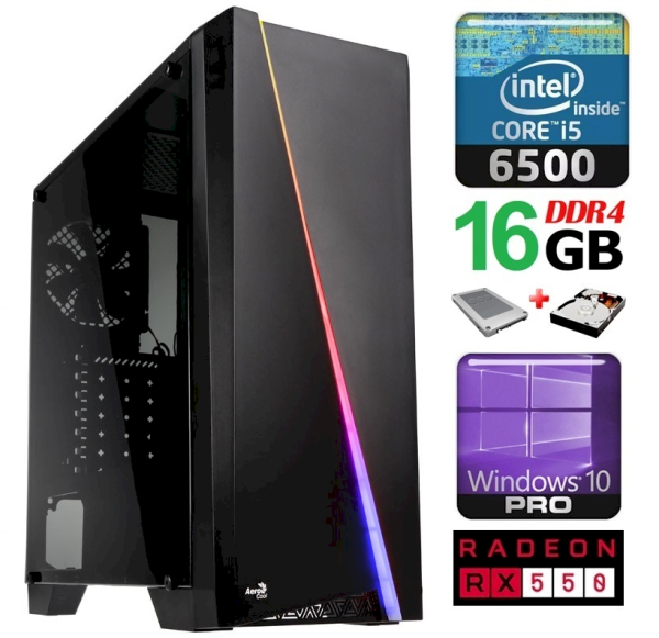 ITS i5-6500 16GB 240SSD+1TB RX550 4GB WIN10Pro [refurbished]