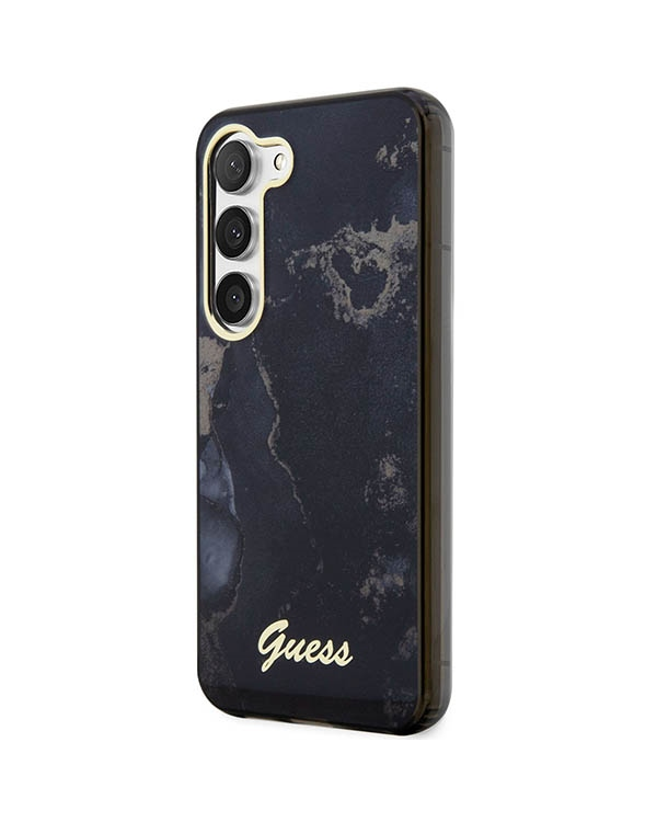 Guess GUHCS23SHTMRSK S23 S911 czarny|black hardcase Golden Marble Collection