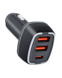 Pavareal Автомобильная зарядка Type C (USB-C) PD 20W + USB 3A черная
