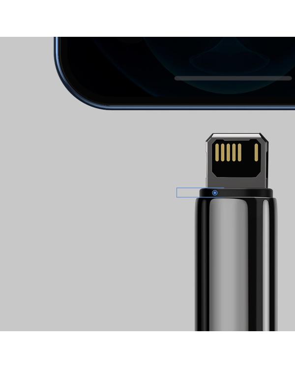 Baseus Tungsten Gold Cable USB to iP 2.4A 1m (черный)