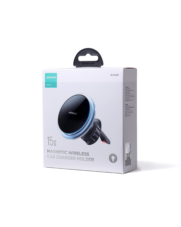 Автомобильный держатель Joyroom JR-ZS291 с беспроводной зарядкой / 15 Вт / MagSafe серебристого цвета