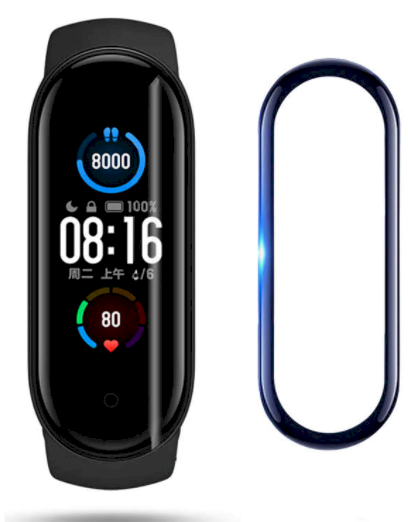 Fusion Nano 9H защитное стекло для экрана часов Xiaomi Mi Band 6 черное