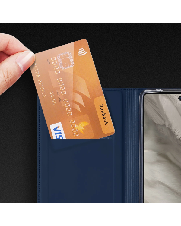 Dux Ducis Skin Pro Case for Google Pixel 7a Flip Card Wallet Stand Black