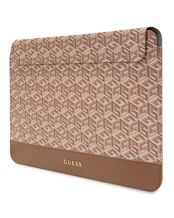 Guess Sleeve GUCS14HGCFSEW 14" brązowy|brown GCube Stripes