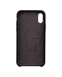 KLHCPXSLFKBK Karl Lagerfeld Full Body Iconic Hard Case for iPhone X/XS Black