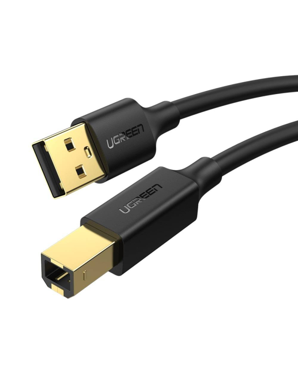 USB 2.0 A-B printer cable UGREEN US135, gold plated, 1.5m (black)