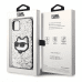 Оригинальный чехол KARL LAGERFELD Glitter Choupette Patch KLHCN61G2CPS для Iphone 11| Xr серебристый