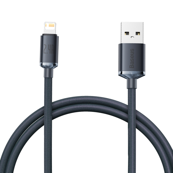 Baseus Crystal cable USB to Lightning, 2.4A, 1.2m (black)