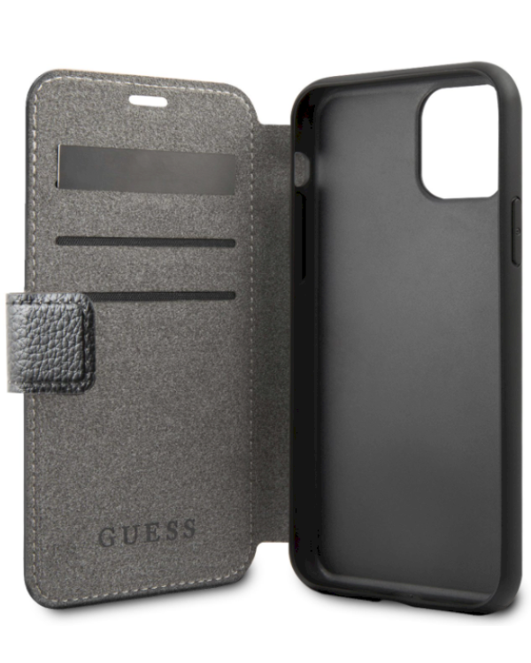 Guess GUFLBKSP12MIGLBK Iridescent Book Чехол Книжка для Apple iPhone 12 / 12 Pro Черный