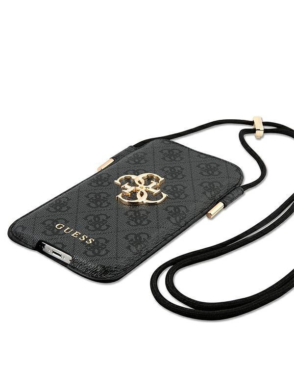 Guess Torebka na telefon GUHCP12L4GPSGR 6,7" szary|grey 4G Metal Logo