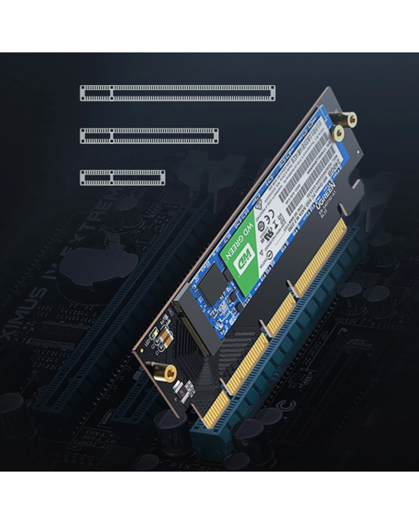 Карта расширения Ugreen CM465 PCIe 4.0 x4 to M.2 NVMe M-Key - черный