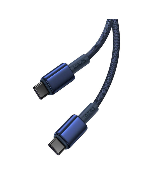 Кабель USB-C - USB-C Baseus Tungsten Gold, 100 Вт, 1 м (синий)