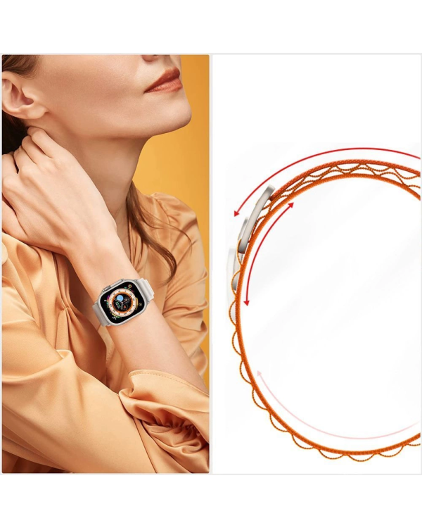 Tech-Protect Nylon Pro Strap for Apple Watch 4 | 5 | 6 | 7 | 8 | 9 | SE | Ultra 1 | 2 (42|44|45|49 mm) - Titanium Olive