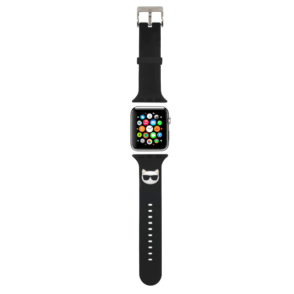 Обложка книги «Karl Lagerfeld Choupette Head Watch Strap for Apple Watch 42/44mm Black»