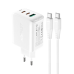 Acefast 2in1 charger 2x USB Type C / USB 65W, PD, QC 3.0, AFC, FCP (set with cable) white (A13 white)