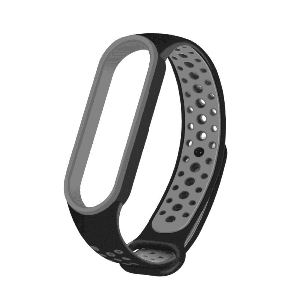 Fusion dots ремешок для часов Xiaomi Mi Band 5 / Mi Band 6 серый черный