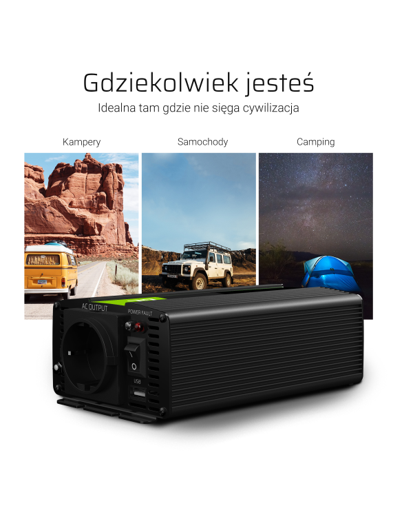 Green Cell Power Inverter 24V to 230V 500W|1000W Modified sine wave