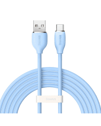 Baseus cable, USB cable - USB Type C 100W 2 m long Jelly Liquid Silica Gel - blue