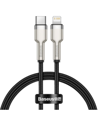 Baseus Cafule Series Metal Data USB Type C - Lightning Cable Power Delivery 20 W 0,25 m black (CATLJK-01)