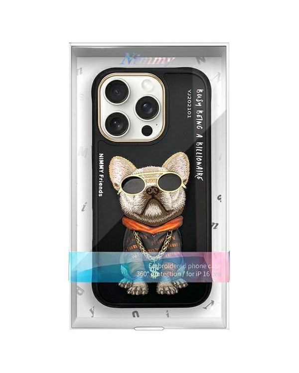 Nimmy iPhone 16 Pro Max 6.9" | черный | Glasses Cool Dog