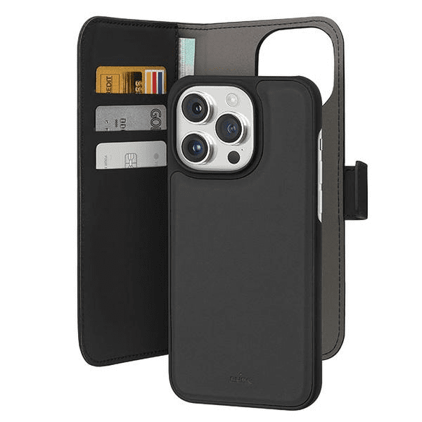 Обложка книги «Puro Wallet Detachable iPhone 15 Pro Max 6.7" 2w1 czarny|black PUIPC15P67BOOKC3BLK»