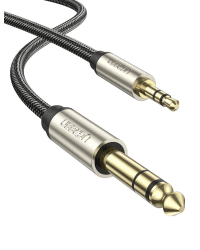 Аудиокабель Ugreen 3.5mm -> 6.35mm TRS 10м черный