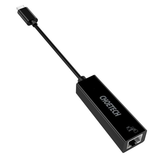 Обложка книги «Choetech External Ethernet RJ45 (1000 Mbps) network card with USB Typ C port black (HUB-R01)»