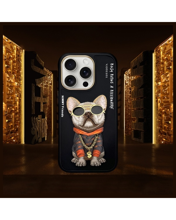 Nimmy iPhone 16 Pro Max 6.9" | черный | Glasses Cool Dog