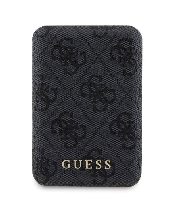 Zestaw Guess GUBPM5P15L4GEMGK iPhone 15 Pro 6.1" hardcase + Powerbank 5000mAh MagSafe czarny|black 4G Metal Logo