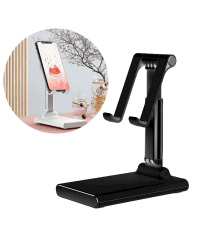 Telescopic Desktop Bracket phone tablet holder black