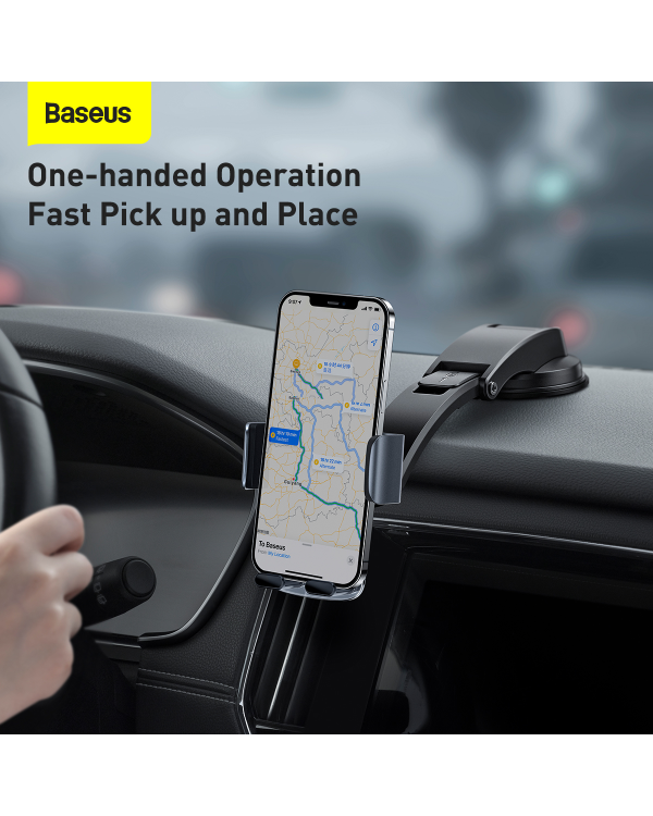 Автомобильный держатель Baseus Easy Control Clamp для решетки радиатора | приборной панели (черный)
