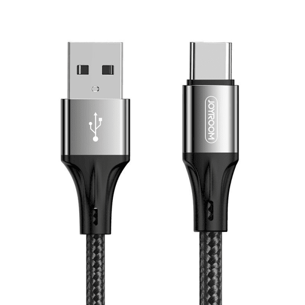 Обложка книги «Joyroom USB - USB Type C cable 3 A 0,2 m black (S-0230N1)»