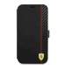 Обложка книги «FESAXFLBKP13LBK Ferrari Smooth and Carbon Effect Book Case for iPhone 13 Pro Black»