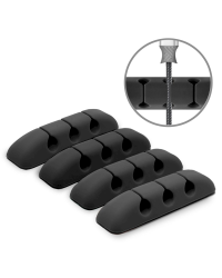 Ringke set 4x silicone self-adhesive cable organizer organizer cable clip holder black (ACOR0002)
