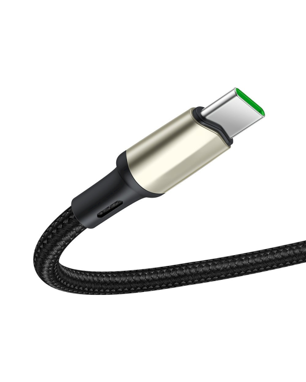 Baseus Cafule VOOC USB-C Провод для Зарядки 5A / PD / SuperCharge / QC 3.0 / 200 cm Черный