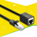 Дополнительное изображение книги «Удлинительный кабель Ugreen Ethernet RJ45 Cat 6 FTP 1000Mbps 2m Black (NW112 11281)»