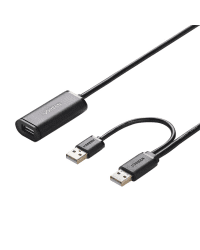 UGREEN US137, 2x USB 2.0 extension cable, active, 5m (black)