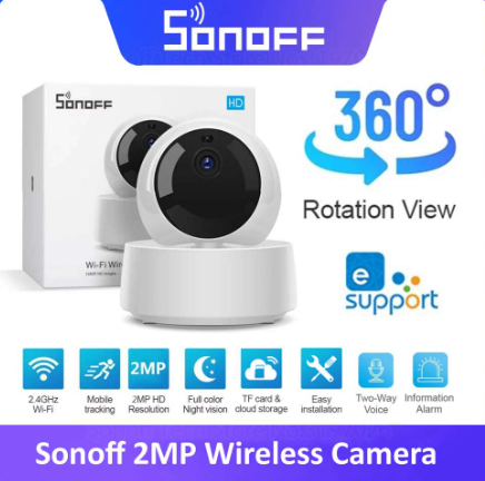 Беспроводная Wi-Fi IP-камера безопасности Sonoff GK-200MP2-B Беспроводная Wi-Fi IP-камера безопасности Sonoff GK-200MP2-B