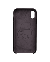 KLHCI61SLFKBK Karl Lagerfeld Full Body Iconic Silicone Case for iPhone XR Black